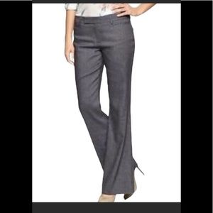 Gap modern boot grey pin striped pants size 00